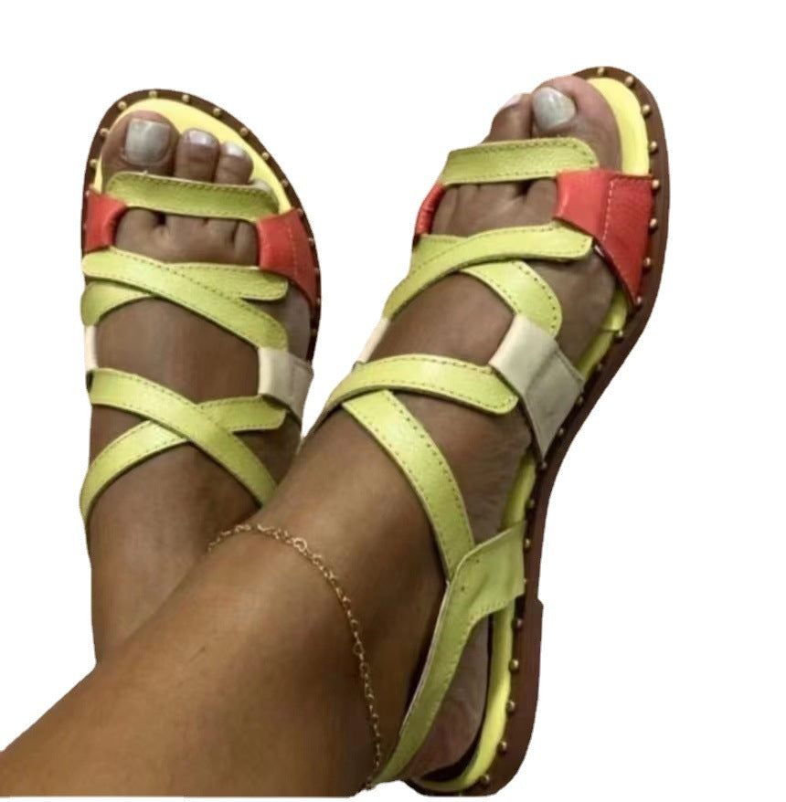 Damen Sportliche Riemensandalen mit verstellbaren Riemen und rutschfester Sohle Stalluxe