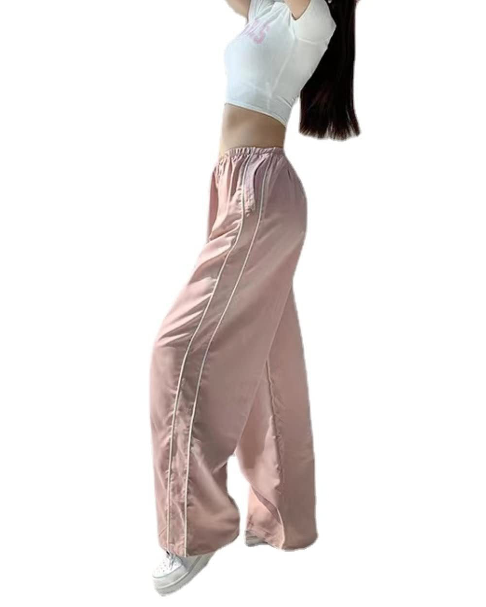 Damen elegante Sporthose mit weitem Schnitt und elastischem Bund Stalluxe