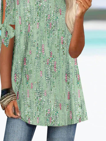 Damen legere Bluse mit schnüren Stalluxe