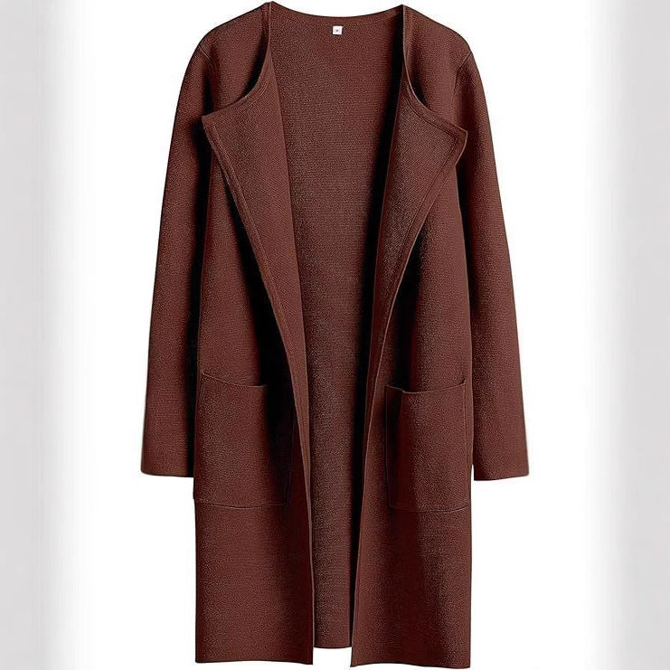 Damen Strickmantel mit lässigem Schnitt und praktischen Taschen Stalluxe