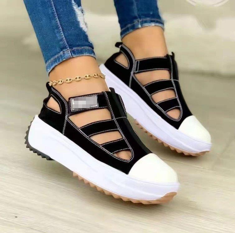 Damen trendige Slip-On Sneakers mit atmungsaktiver Oberflächenstruktur und rutschfester Sohle Stalluxe