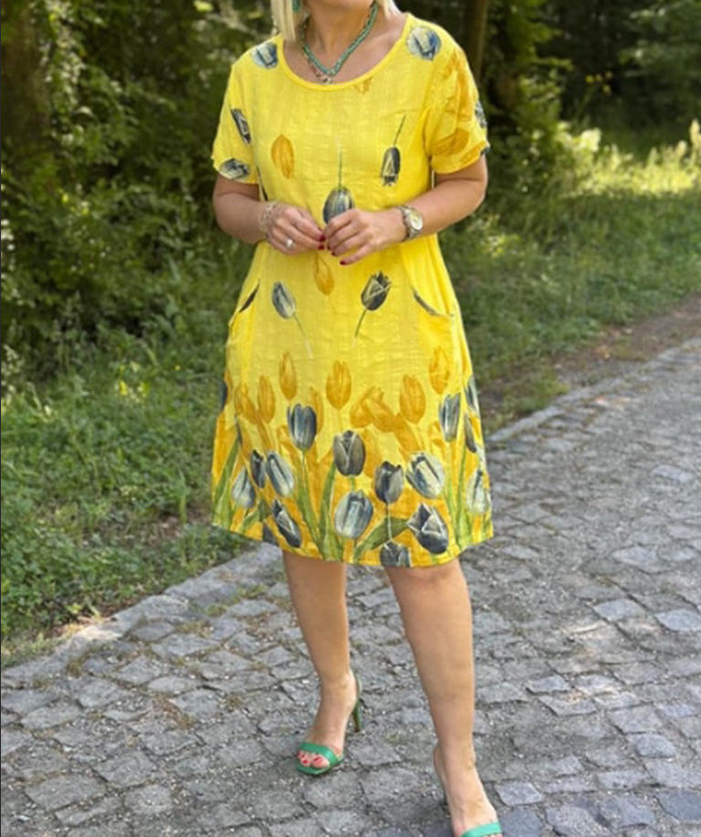Damen Freizeitkleid mit floralem Muster und lässigem Schnitt Stalluxe