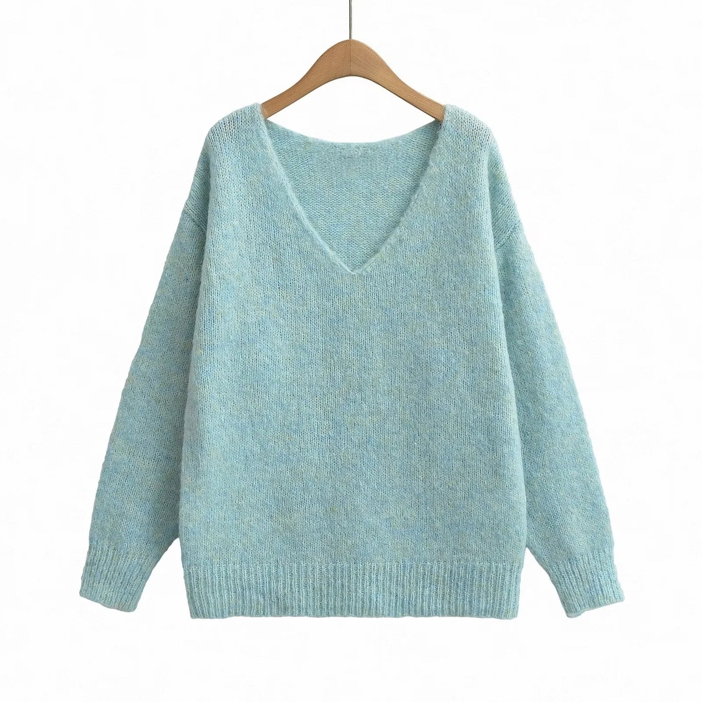 Damen Oversized V-Ausschnitt Pullover aus weichem Strick Stalluxe