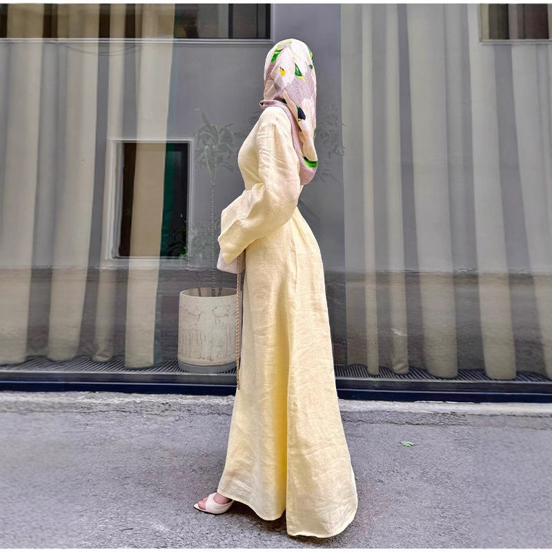 Damen Maxikleid mit eleganten weiten Ärmeln Stalluxe
