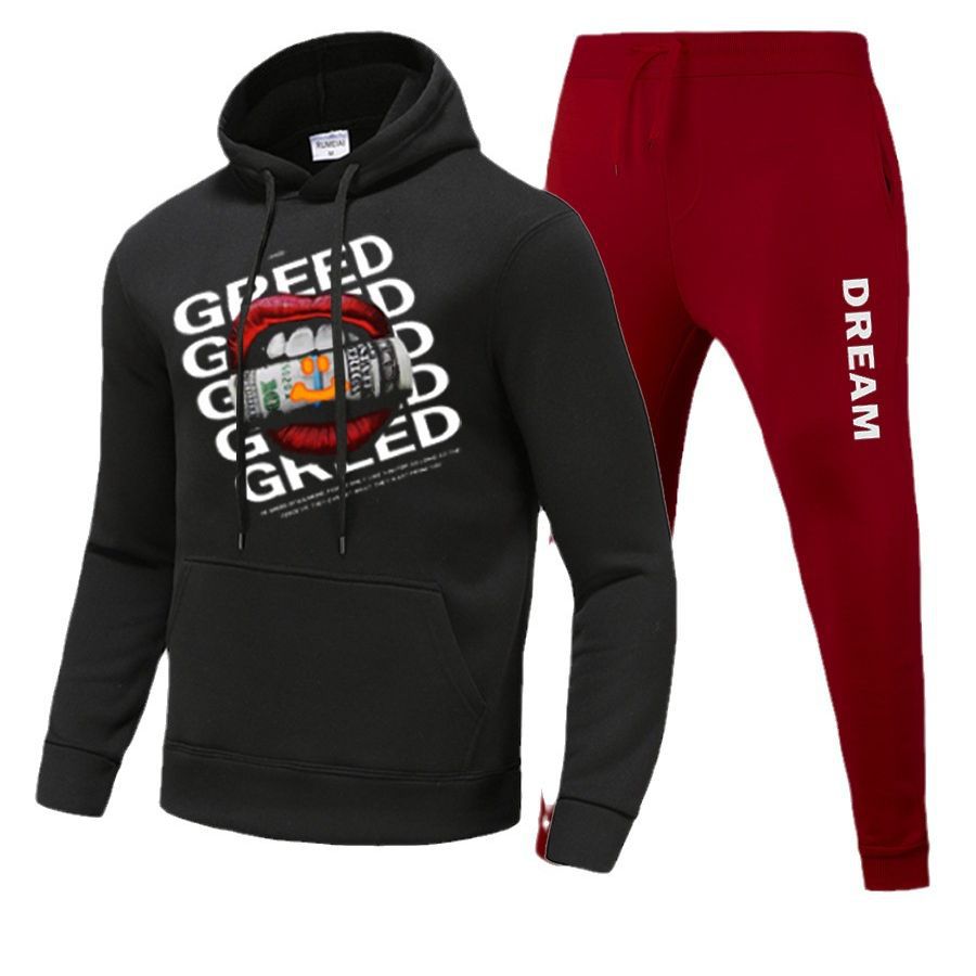 Damen Hoodie und Jogginghose Set mit kreativem Print Stalluxe
