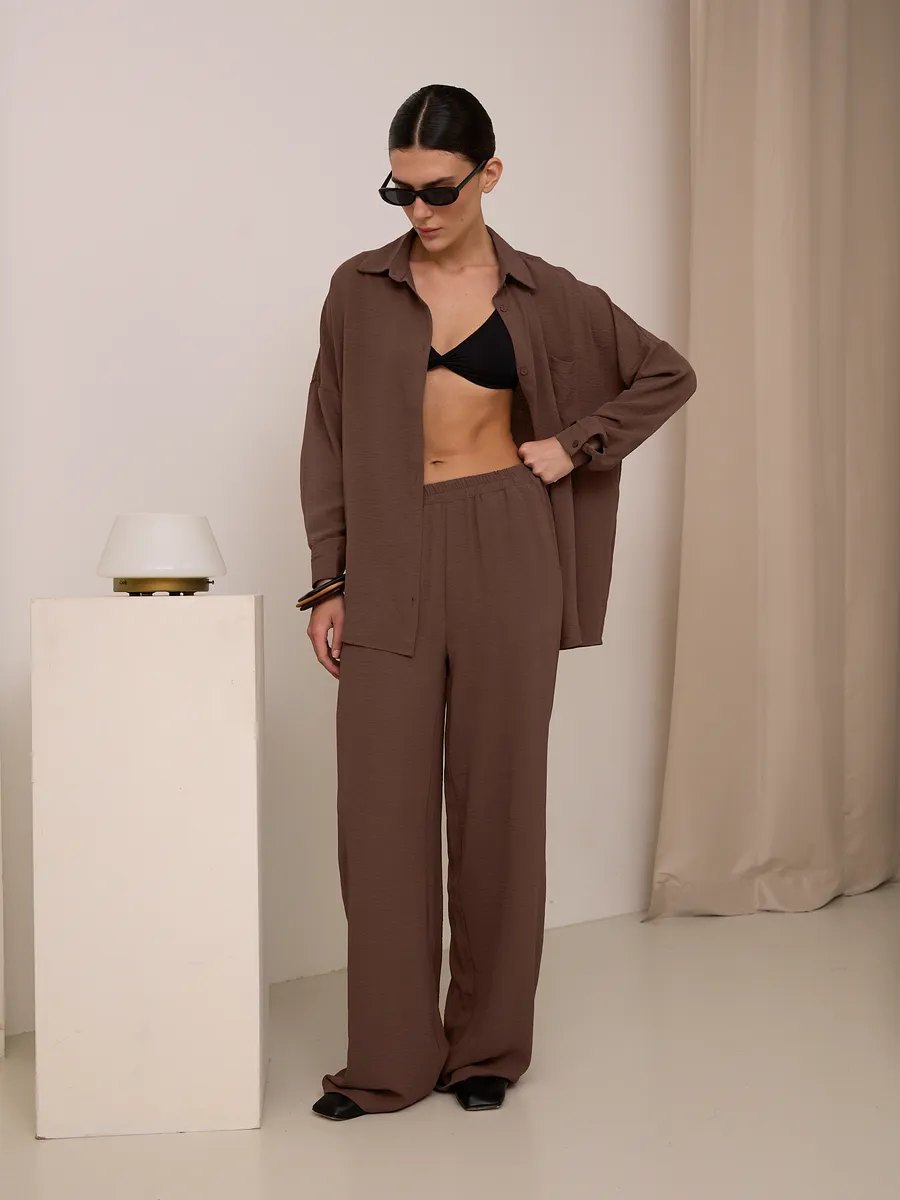 Damen Trendige Hemdbluse mit lockerer Passform Stalluxe