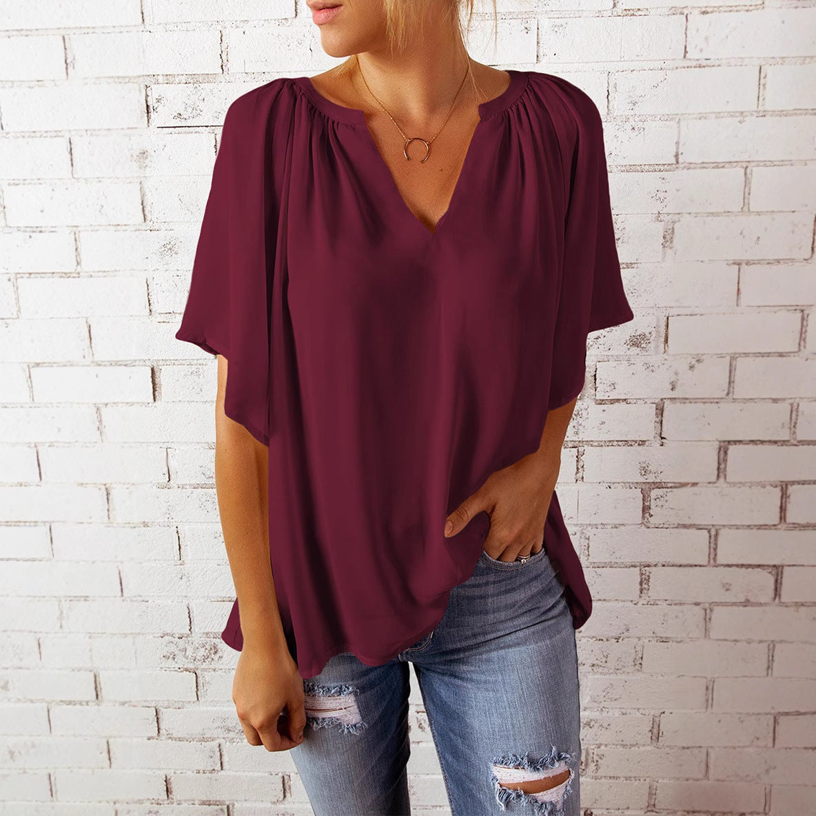 Women's Elegant Chiffon Blouse Stalluxe