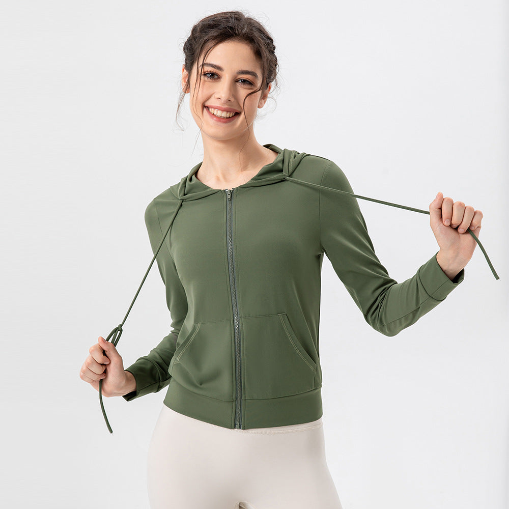Damen Sportliche Kapuzenjacke mit Reißverschluss und praktischen Taschen Stalluxe