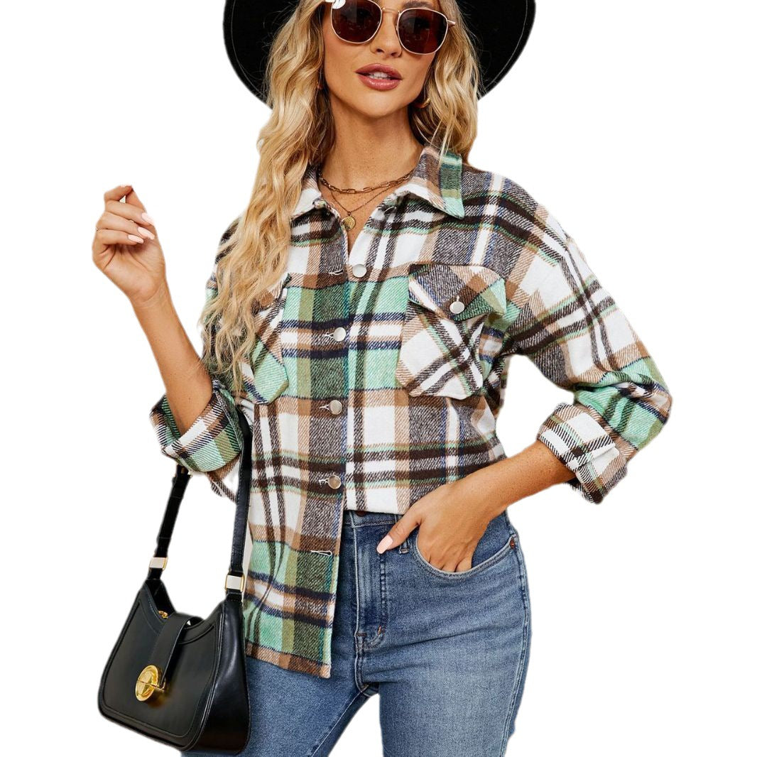 Damen Karo Overshirt aus weichem Flanell Stalluxe