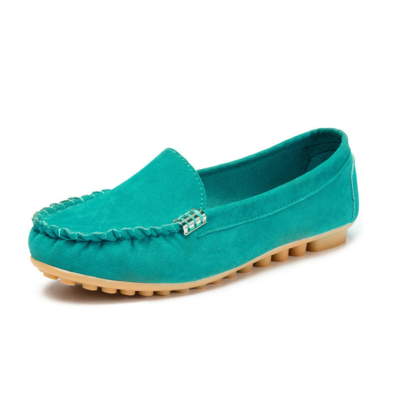 Damen Mokassins mit weichem Wildleder und rutschfester Sohle Stalluxe