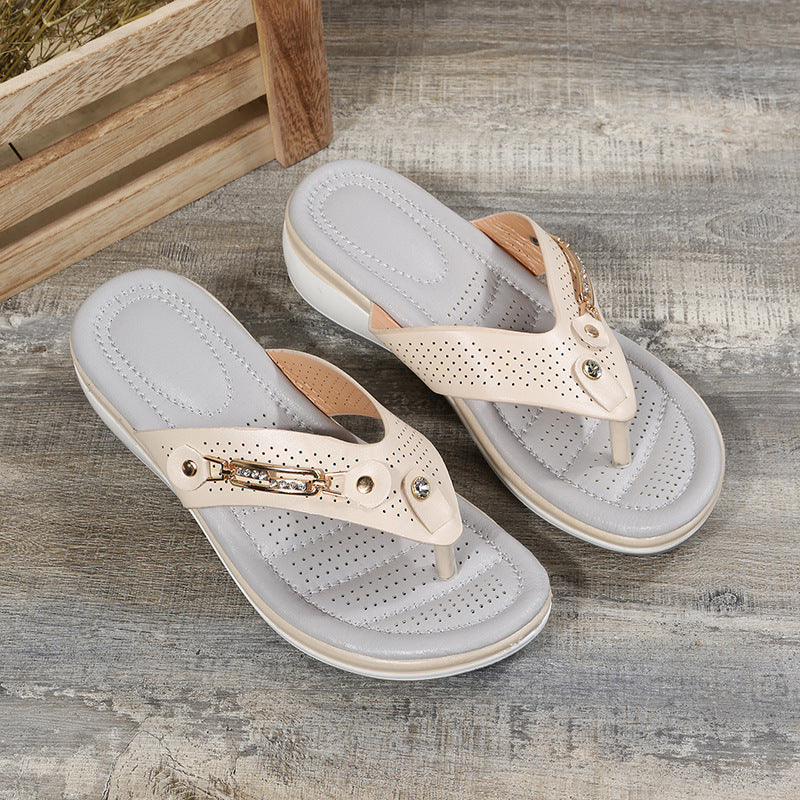 Damen Komfortable Flip-Flop-Sandalen mit ergonomischer Sohle und verspieltem Design Stalluxe