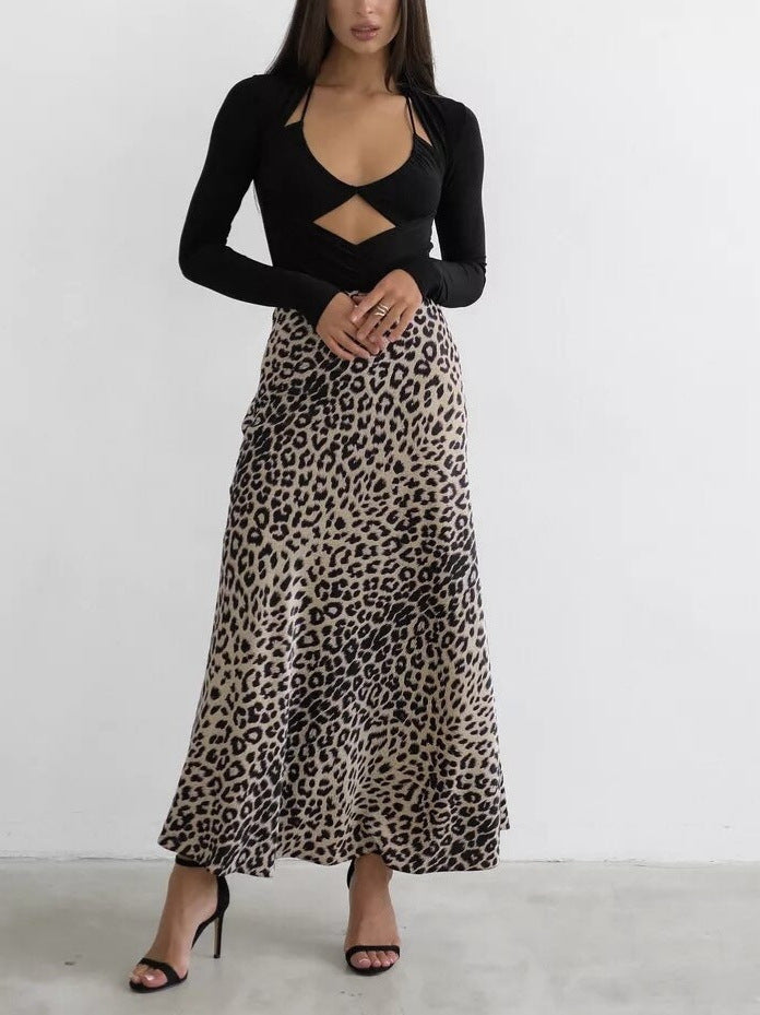 Damen Maxirock mit raffiniertem Tiermuster Stalluxe