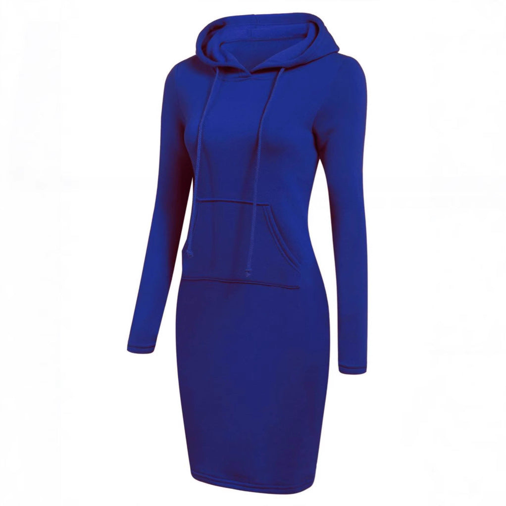 Damen Hoodie-Kleid mit praktischen Taschen und Kapuze Stalluxe