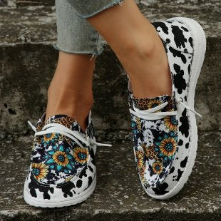 Damen Freizeit-Schuhe mit buntem Druckdesign Stalluxe