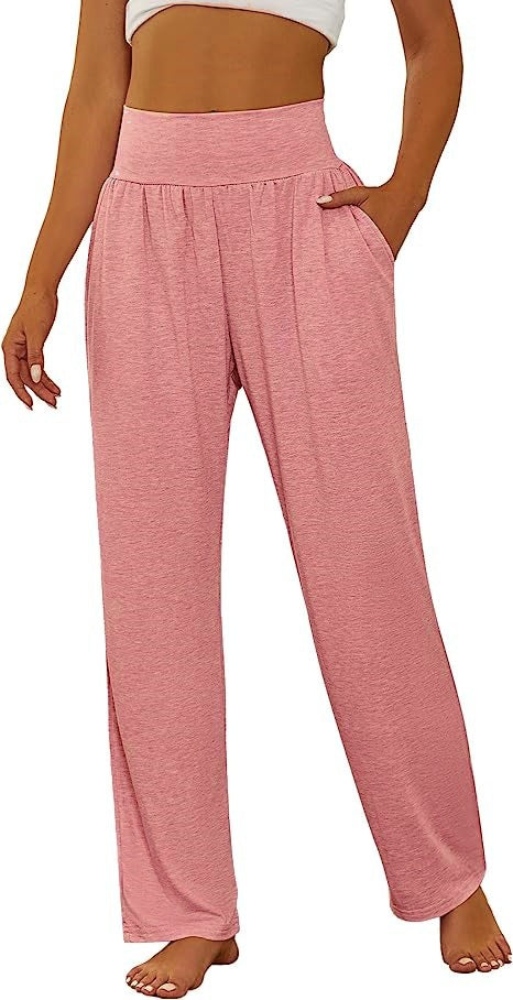 Damen Bequeme Freizeithose mit hohem Bund und seitlichen Taschen Stalluxe