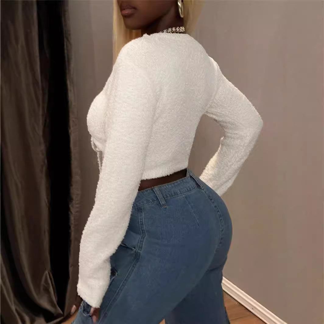 Damen Crop-Top mit Kordelzug und raffiniertem Schnitt Stalluxe