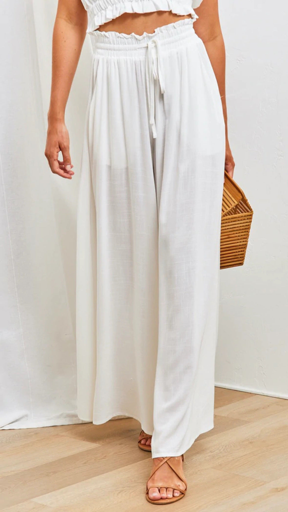 Women's Bohemian Style Maxi Skirt with Drawstring Waist Stalluxe