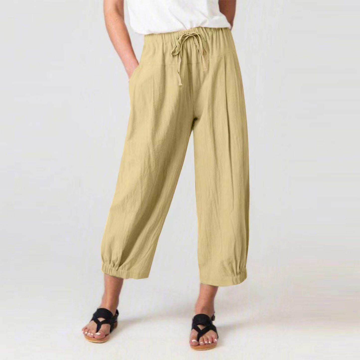 Damen Luftige Freizeithose mit verstellbarem Bund Stalluxe