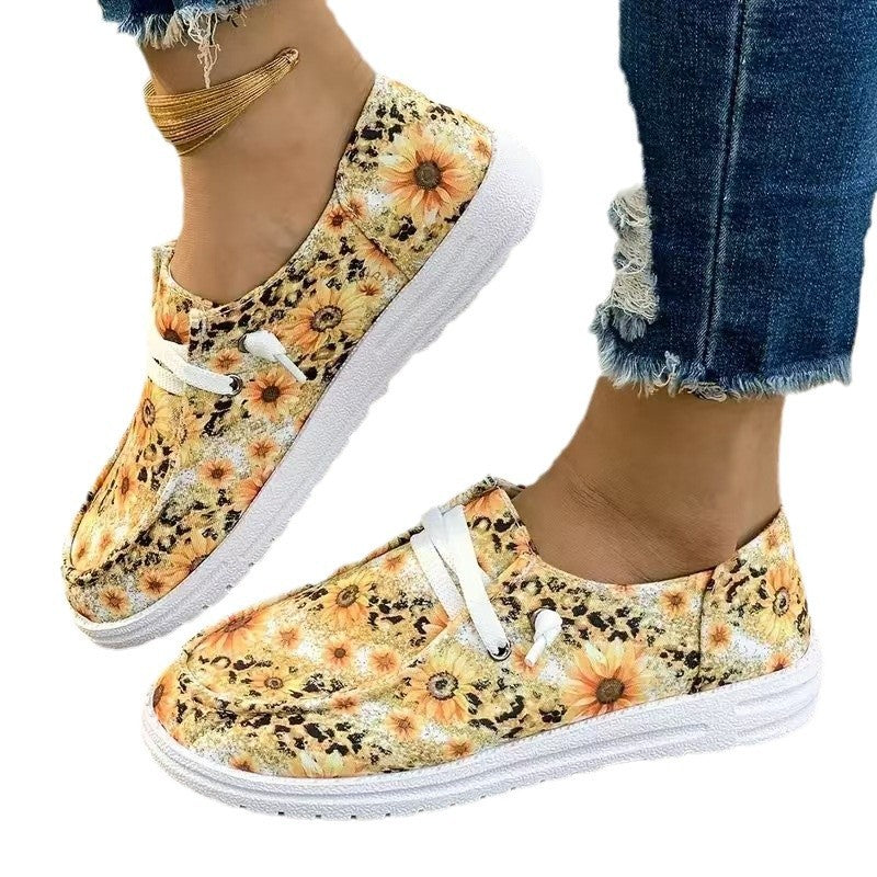 Damen Designer Freizeit-Sneaker mit floralem Muster und bequemer Sohle Stalluxe