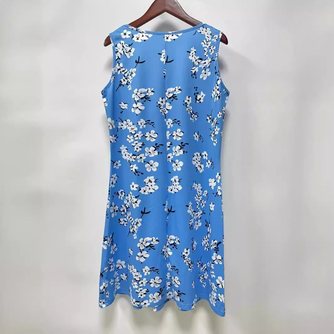 Damen Fließendes Sommerkleid mit floralem Design und Faltenwurf Stalluxe