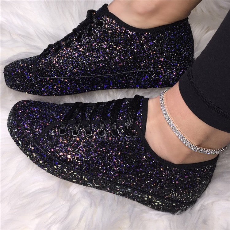 Damen Glitzernde Sneaker mit atmungsaktiver Sohle und zusätzlichem Komfort Stalluxe