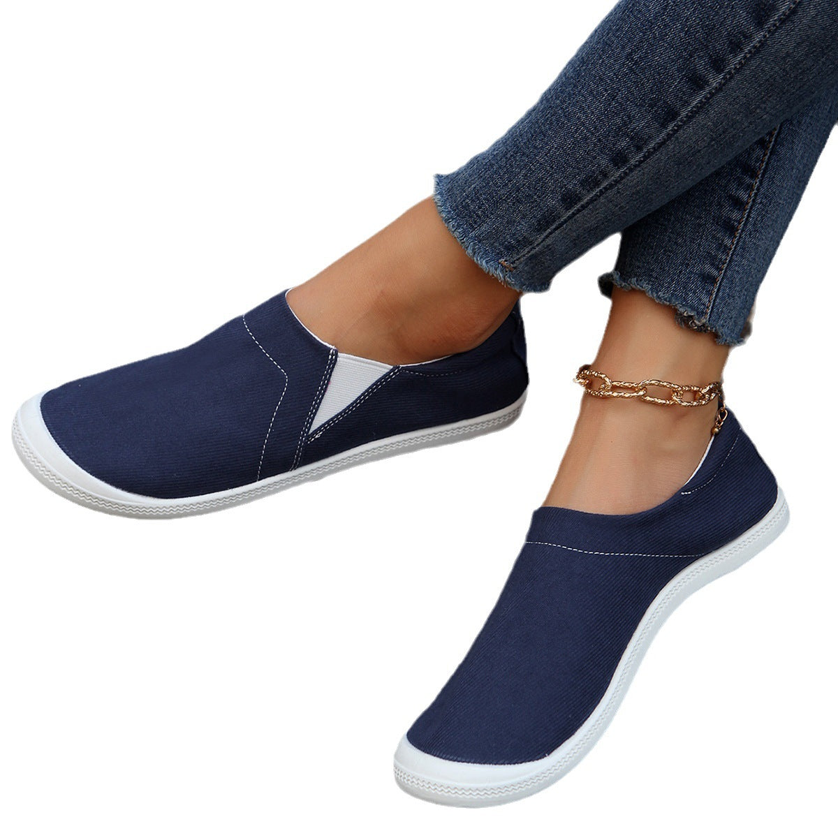 Damen elastische Slip-On Sneakers Stalluxe