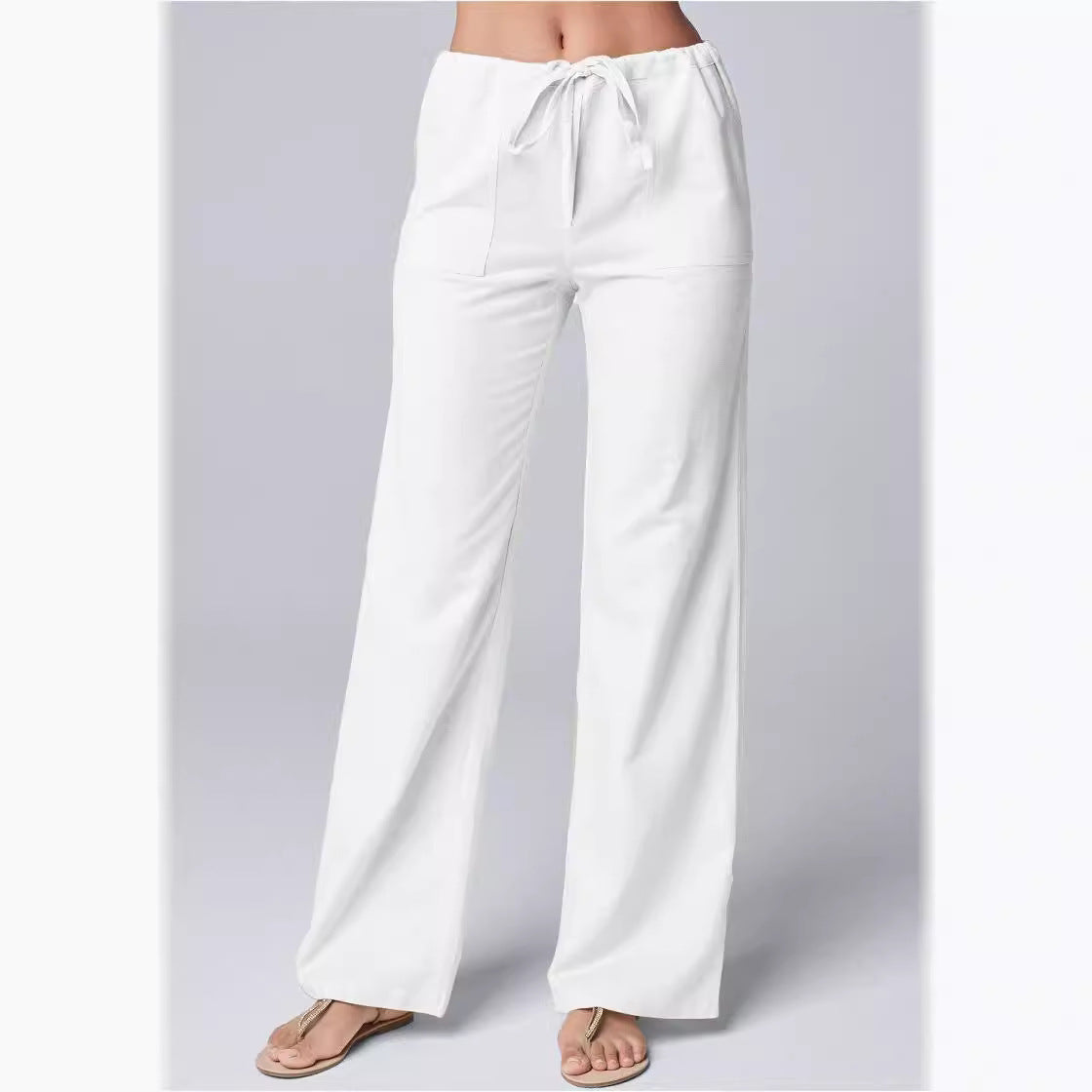 Damen Luftige Freizeithose mit elastischem Taillenbund und praktischen Taschen Stalluxe