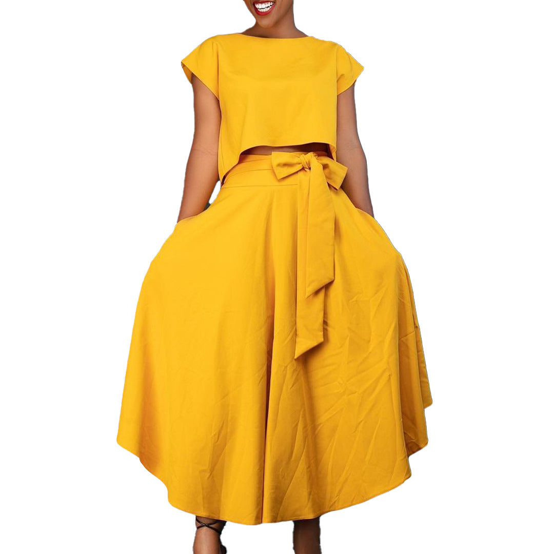 Damen asymmetrisches Maxikleid mit Wickelgurt Stalluxe