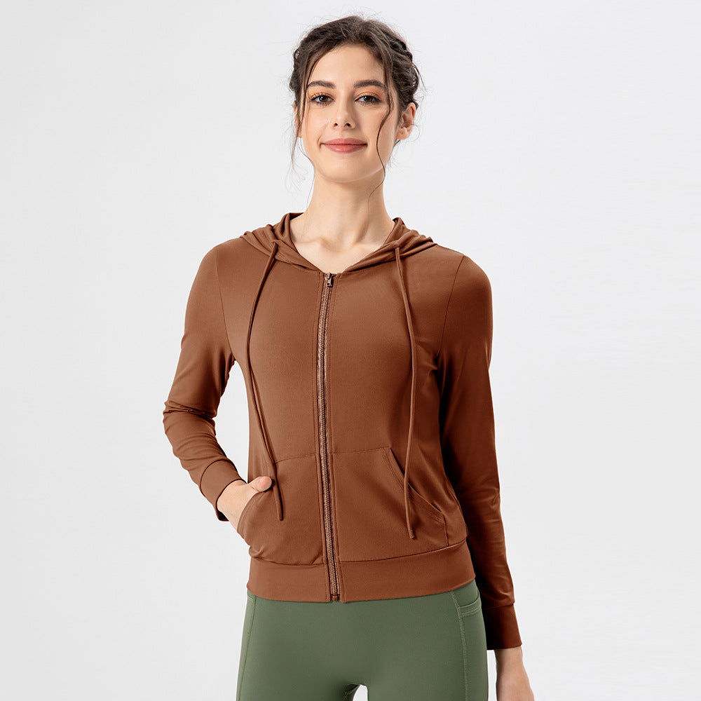 Damen Sportliche Kapuzenjacke mit Reißverschluss und praktischen Taschen Stalluxe