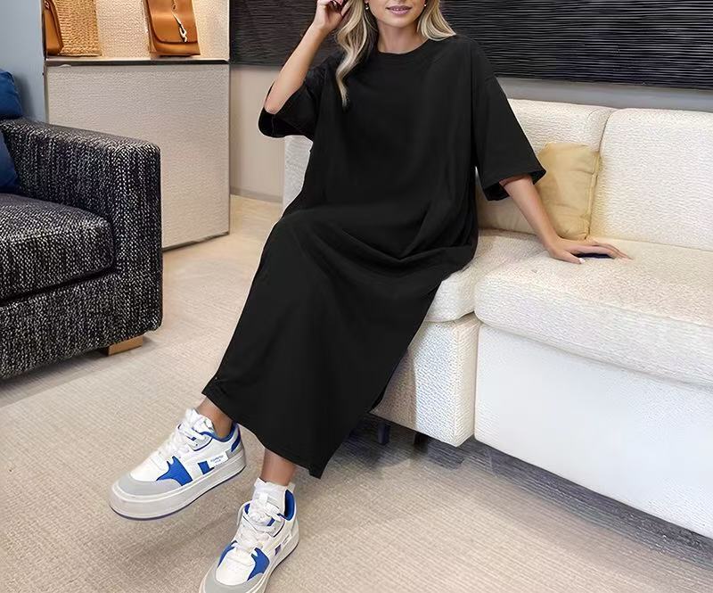 Damen lässiges Maxikleid mit oversized Schnitt und komfortabler Passform Stalluxe