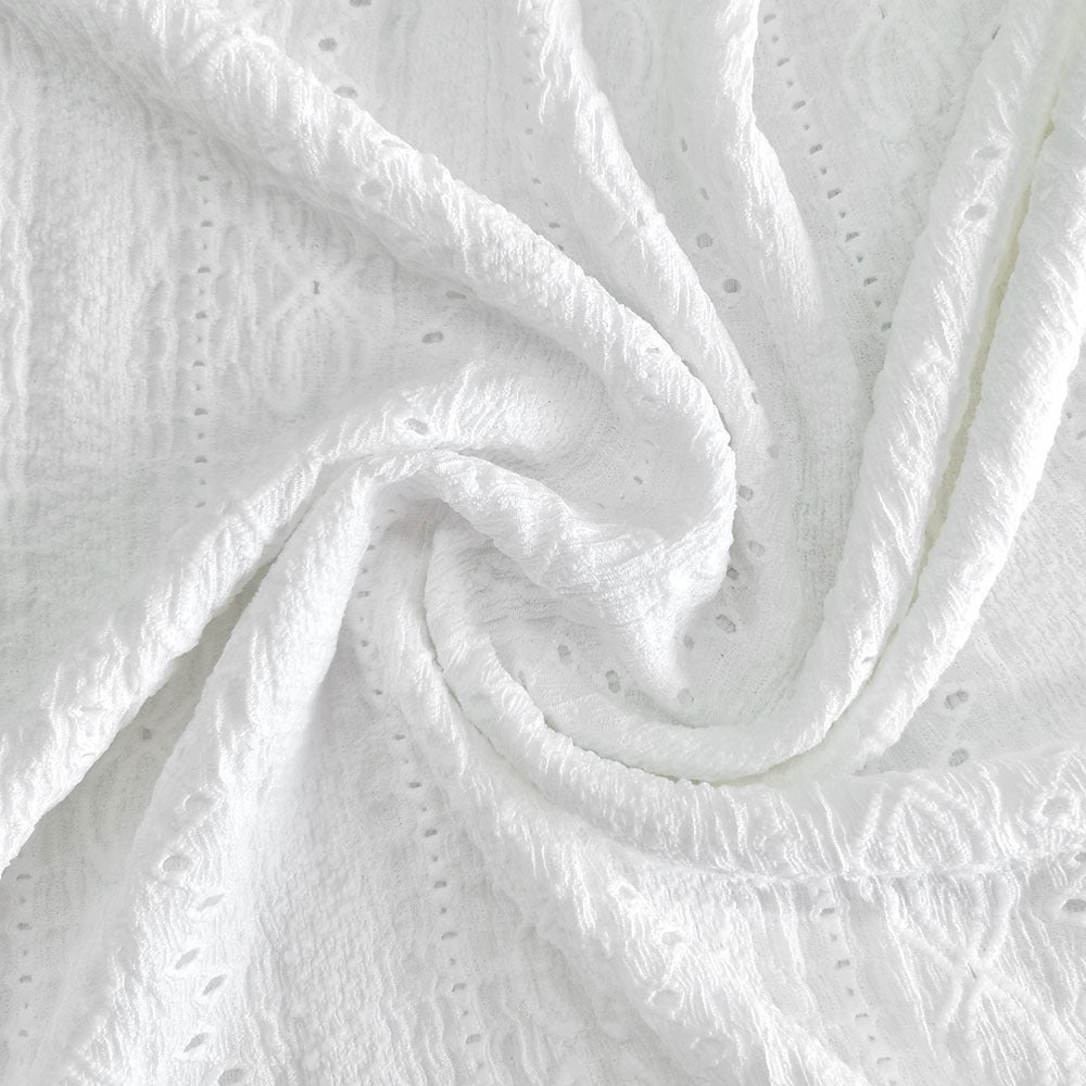 Damen elegante Bluse mit Rüschendetails und Lochstickerei Stalluxe