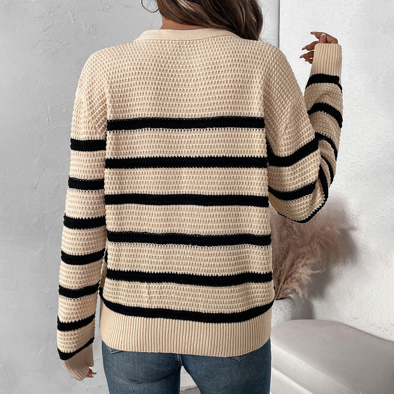 Damen Strickpullover mit Knopfleiste Stalluxe