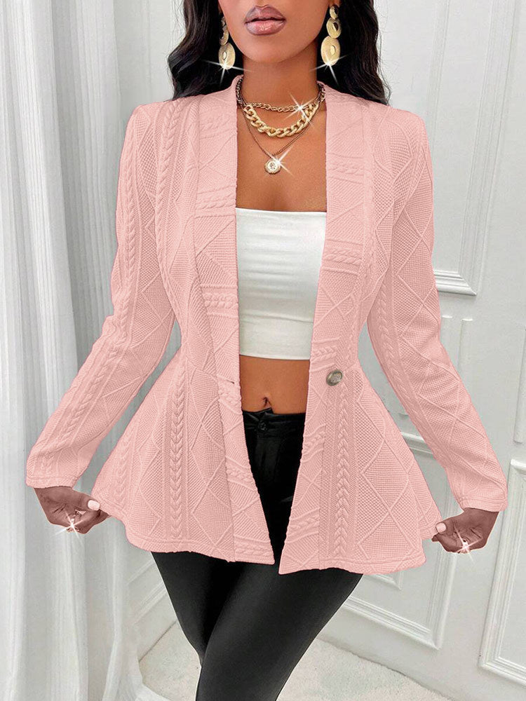 Damen Strukturierte Blazerjacke mit Taillierung Stalluxe