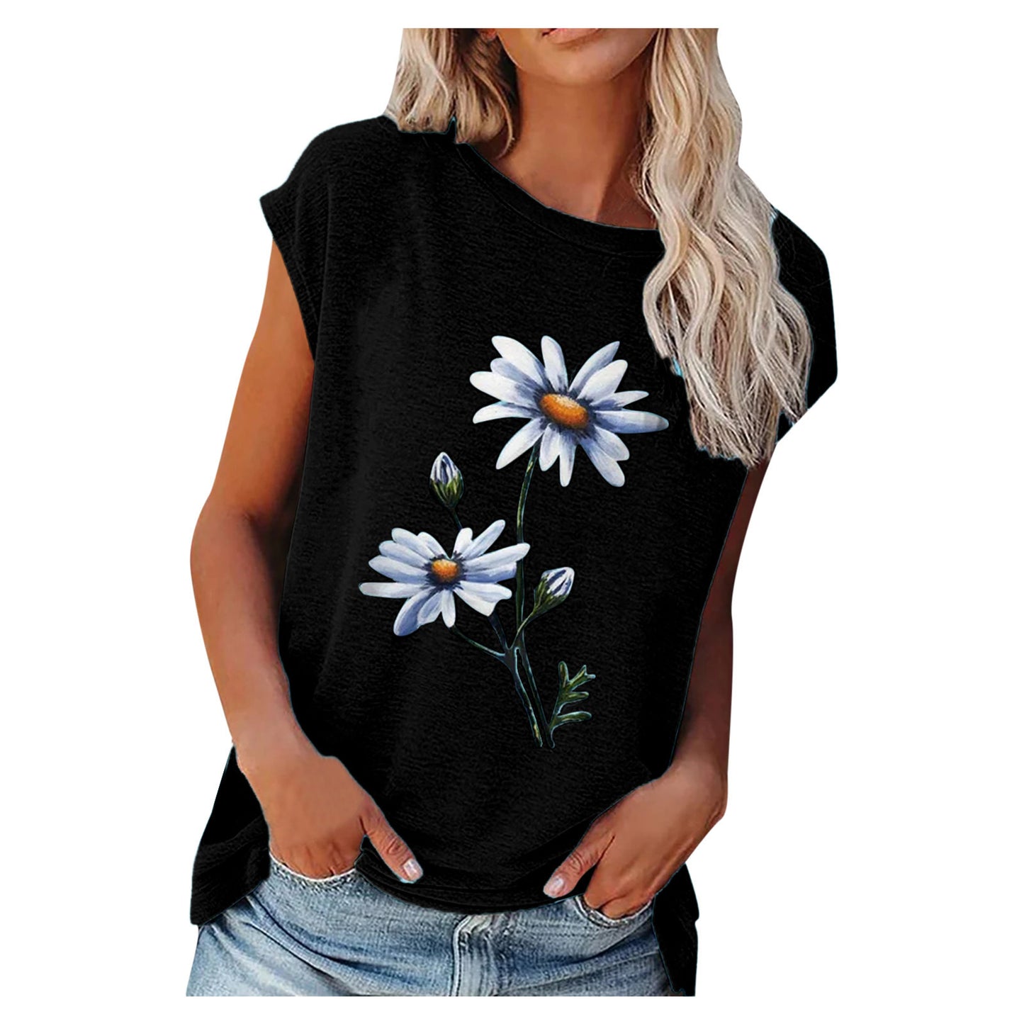 Damen Entspanntes Sommeroberteil mit floralem Design Stalluxe