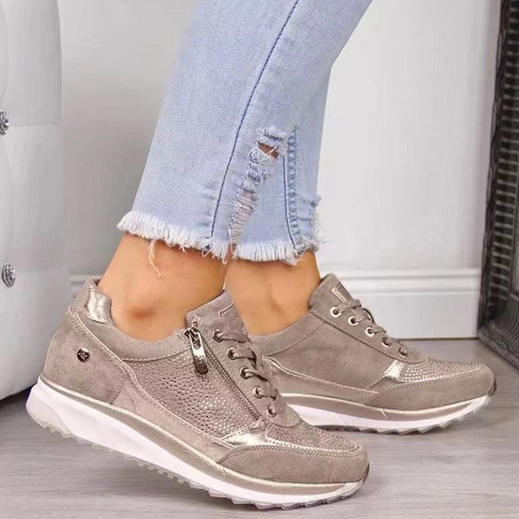 Damen Sneakers mit modischen Mesh-Elementen und praktischen Reißverschluss Stalluxe