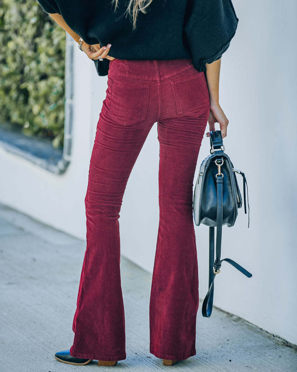 Damen Flared Cordhose mit hohem Bund und weichem Material Stalluxe