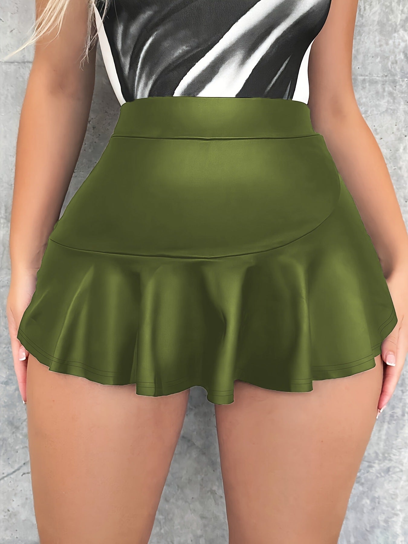 Damen Rock mit voluminösem Saum Stalluxe