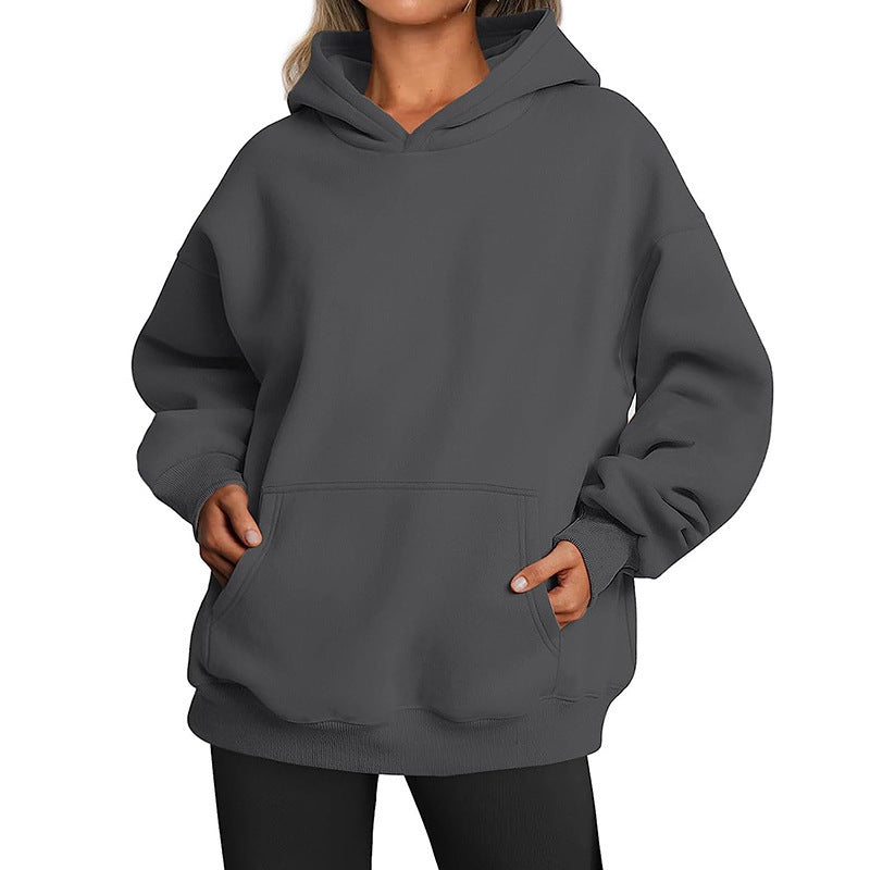 Damen Hoodie mit integriertem Taschen-Design und weichem Innenfutter Stalluxe