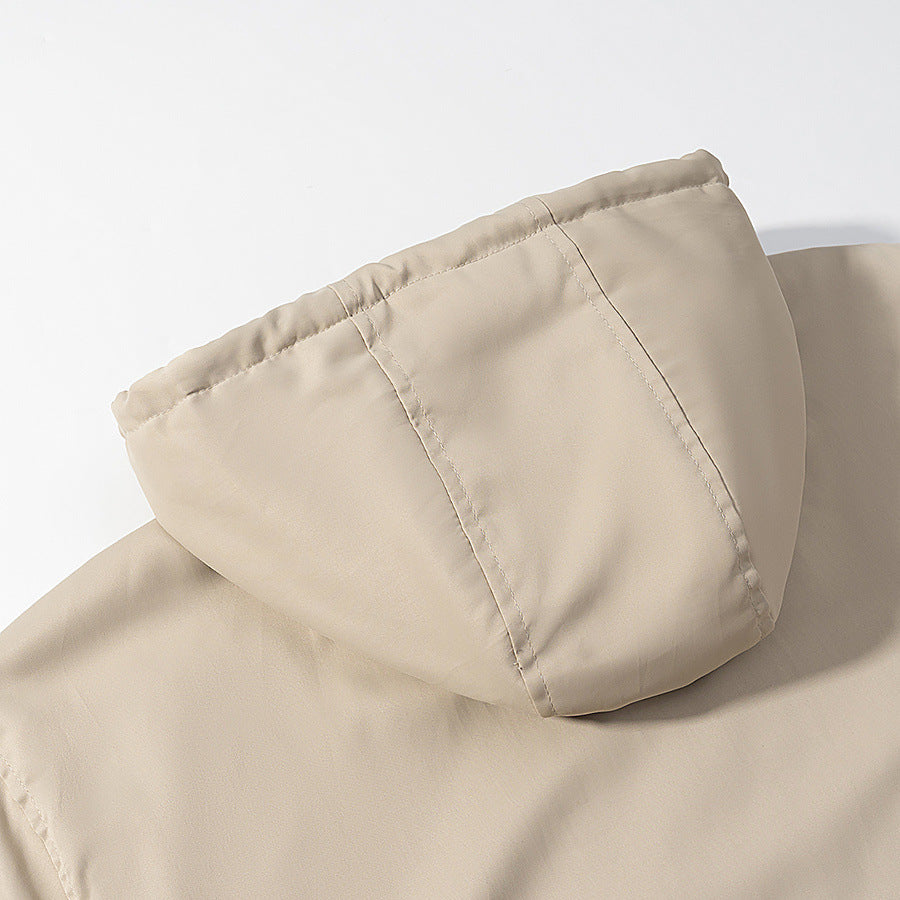 Damen modische cropped Übergangsjacke mit Kapuze und praktischen Taschen Stalluxe