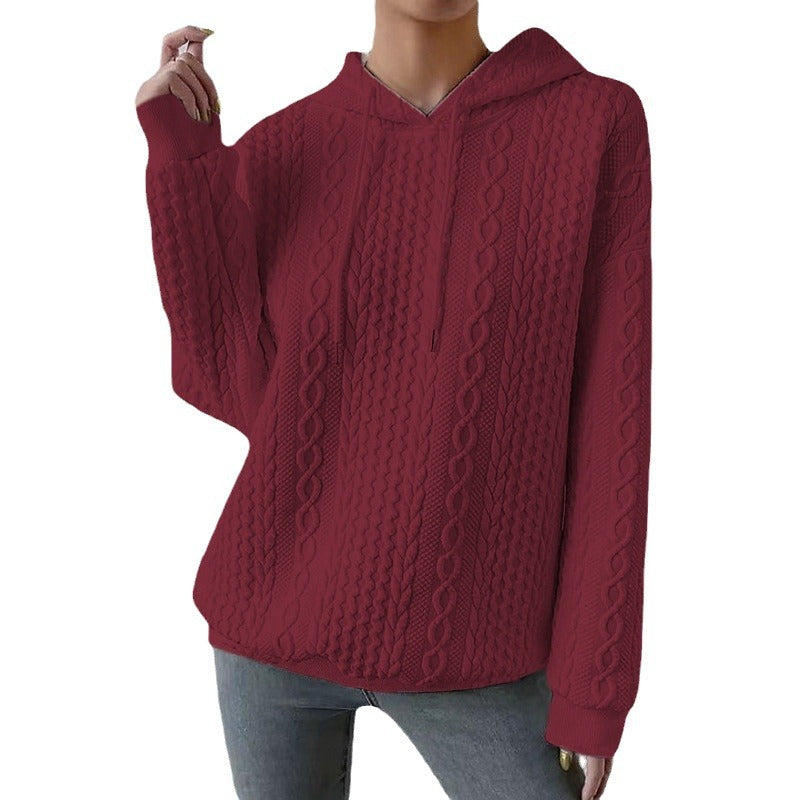 Damen Bequemer Kapuzenpulli mit strukturiertem Design Stalluxe