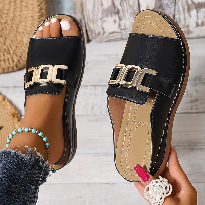 Damen Komfortable Riemchen-Sandalen mit stilvollem Schnallenverschluss Stalluxe