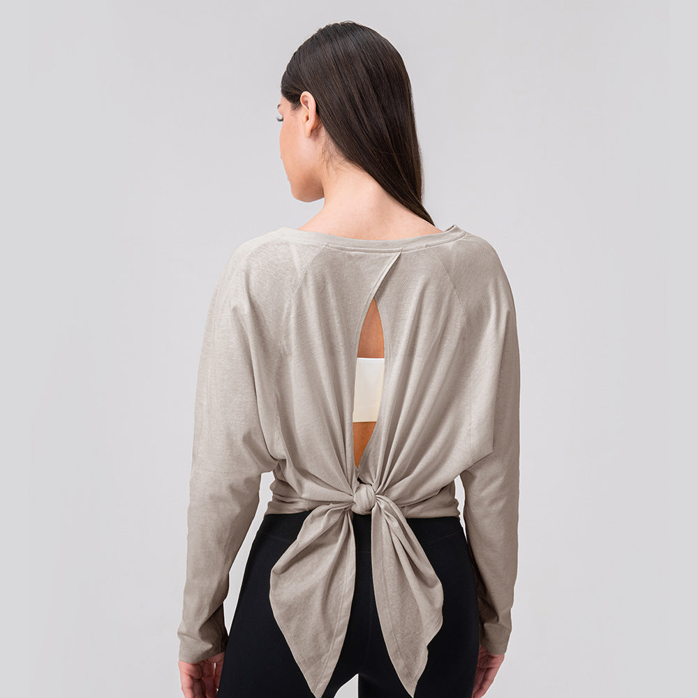 Damen Sportoberteil mit innovativem Rückenknotendesign Stalluxe
