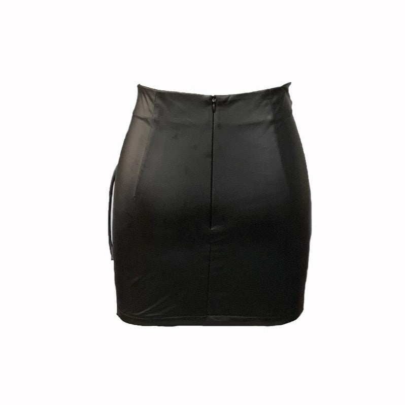 Damen Figurbetontes Mini-Rock mit Raffungen und Schnürdetails Stalluxe
