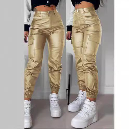 Damen Cargo-Hose mit elastischem Bund und praktischen seitlichen Taschen Stalluxe