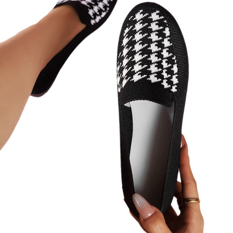 Damen Gemusterte Slipper mit elastischem Bund Stalluxe