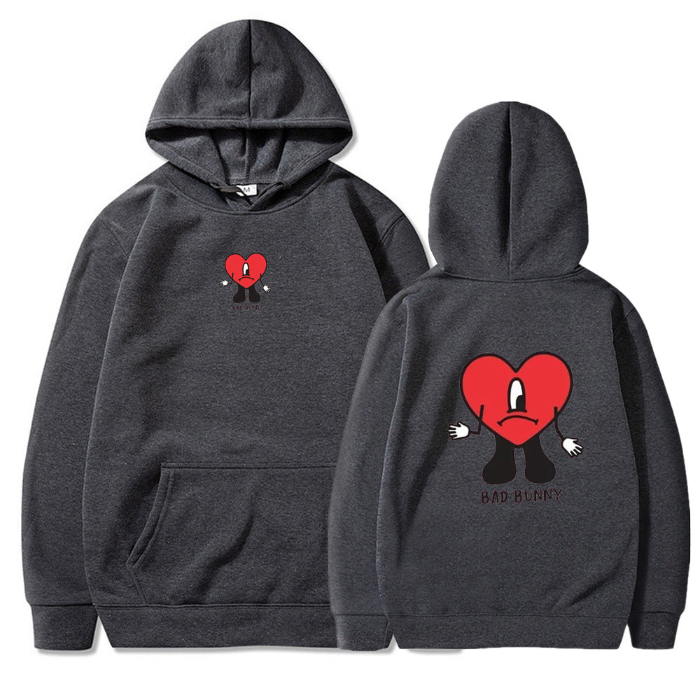 Damen Kapuzenpulli mit kreativem Herzmotiv Stalluxe