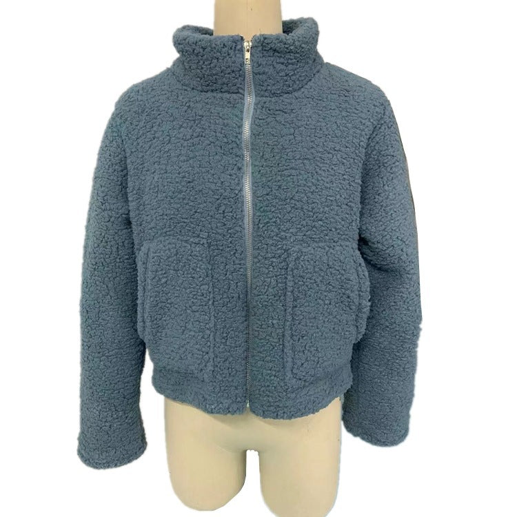Women's Fluffy Zip-Up Jacket Stalluxe