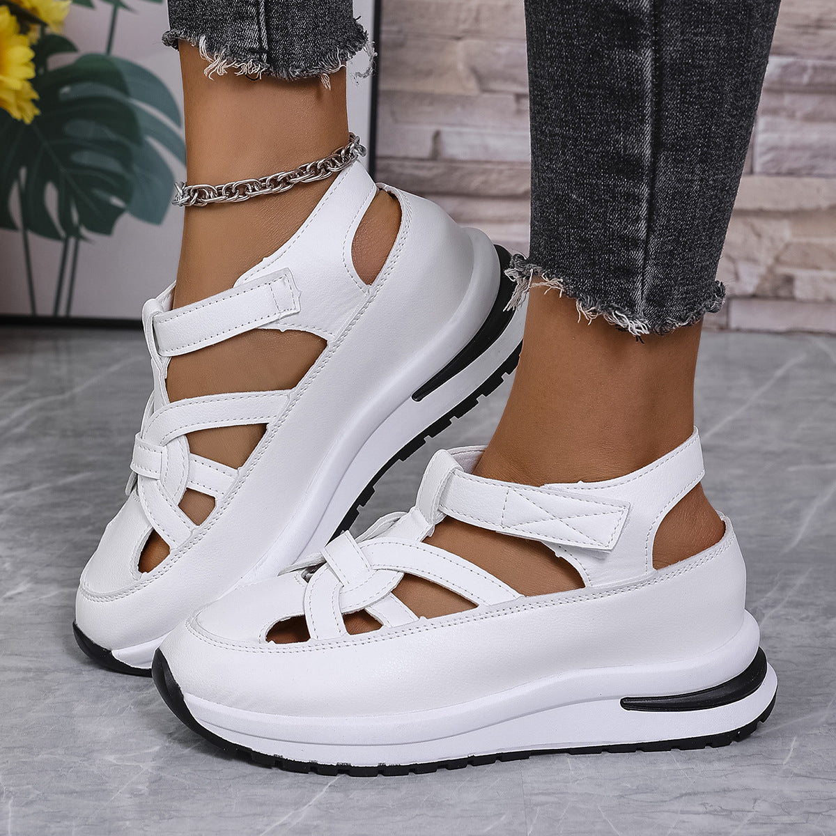 Damen Komfortable Schnürsandalen mit ergonomischer Sohle Stalluxe