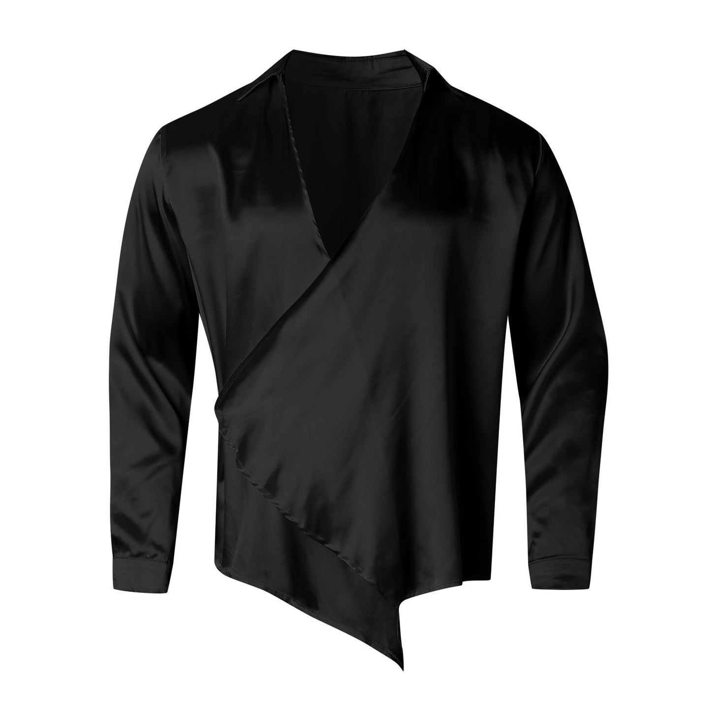 Damen Satin-Wickelbluse Stalluxe