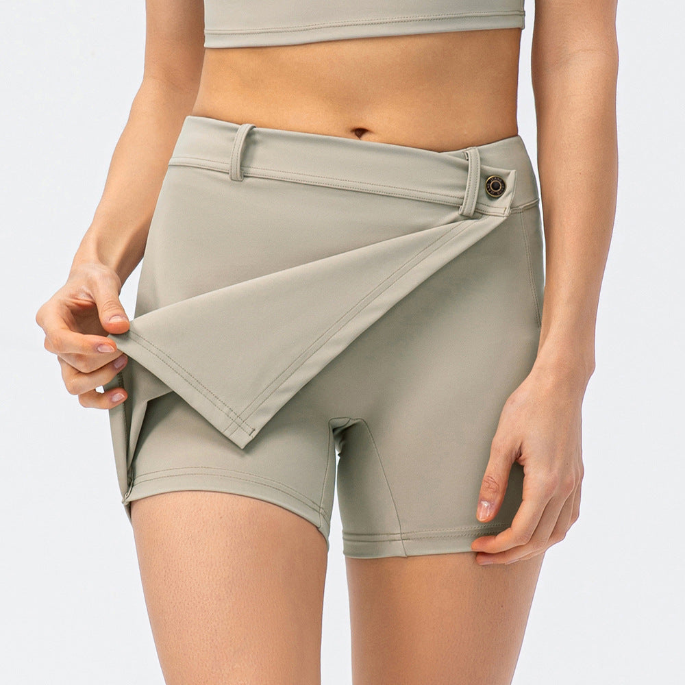 Damen Sportlicher Skort mit praktischen Seitentaschen und modischem Wickeldesign Stalluxe